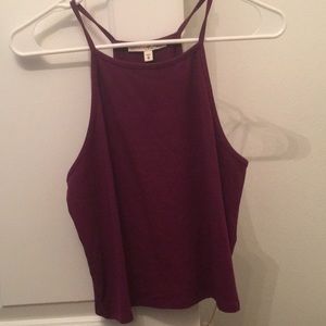 EXPRESS One Eleven - Medium Purple Crop Top